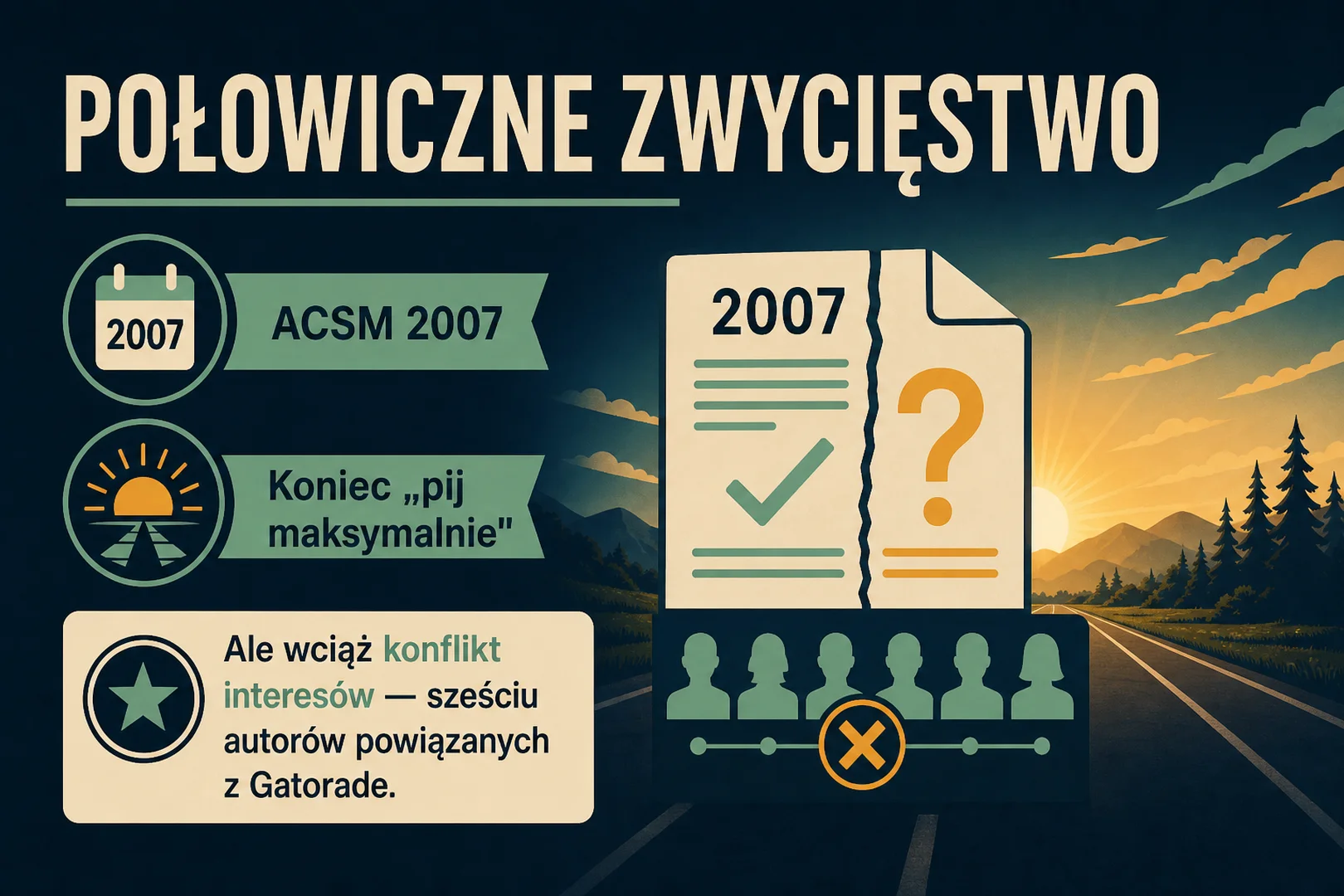 Połowiczne zwycięstwo - ACSM 2007, koniec pij maksymalnie, ale konflikt interesów