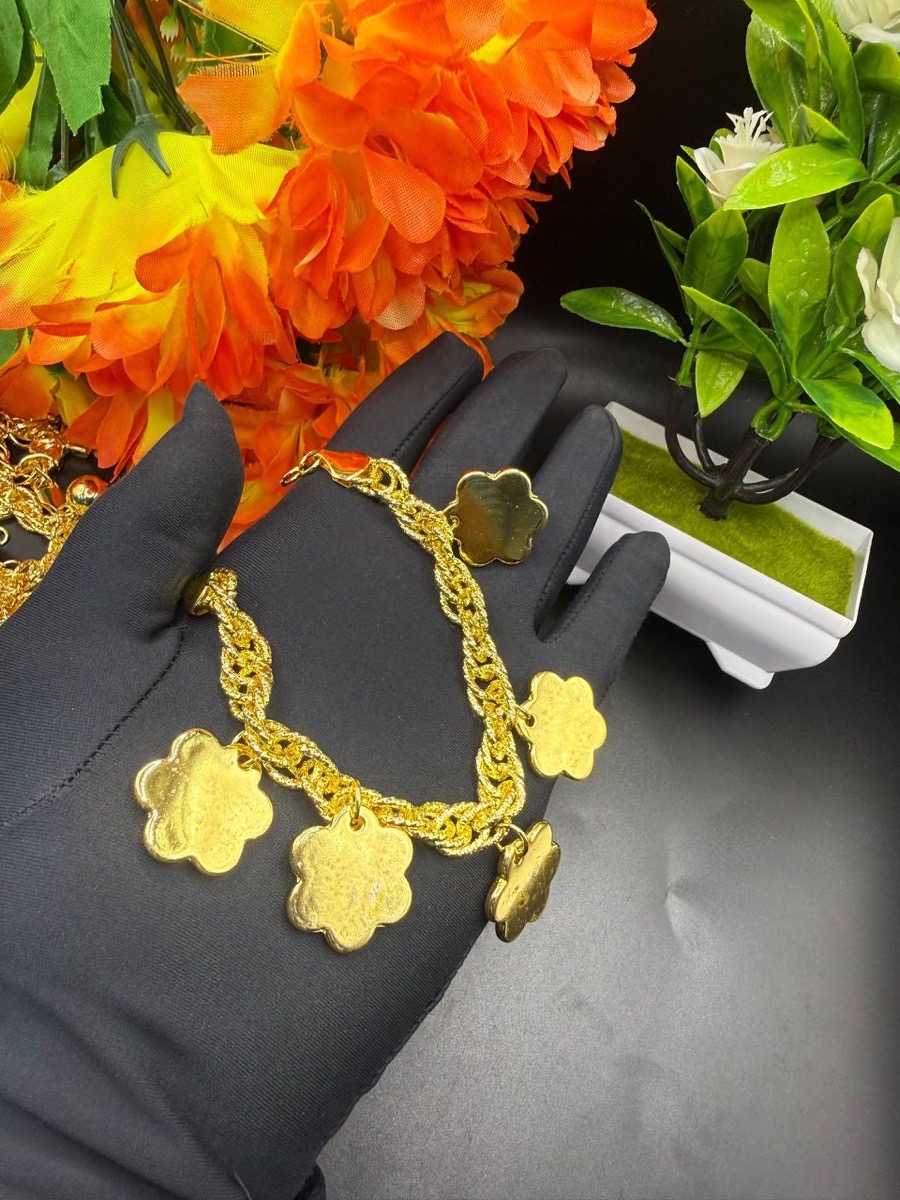 steel charm bracelet