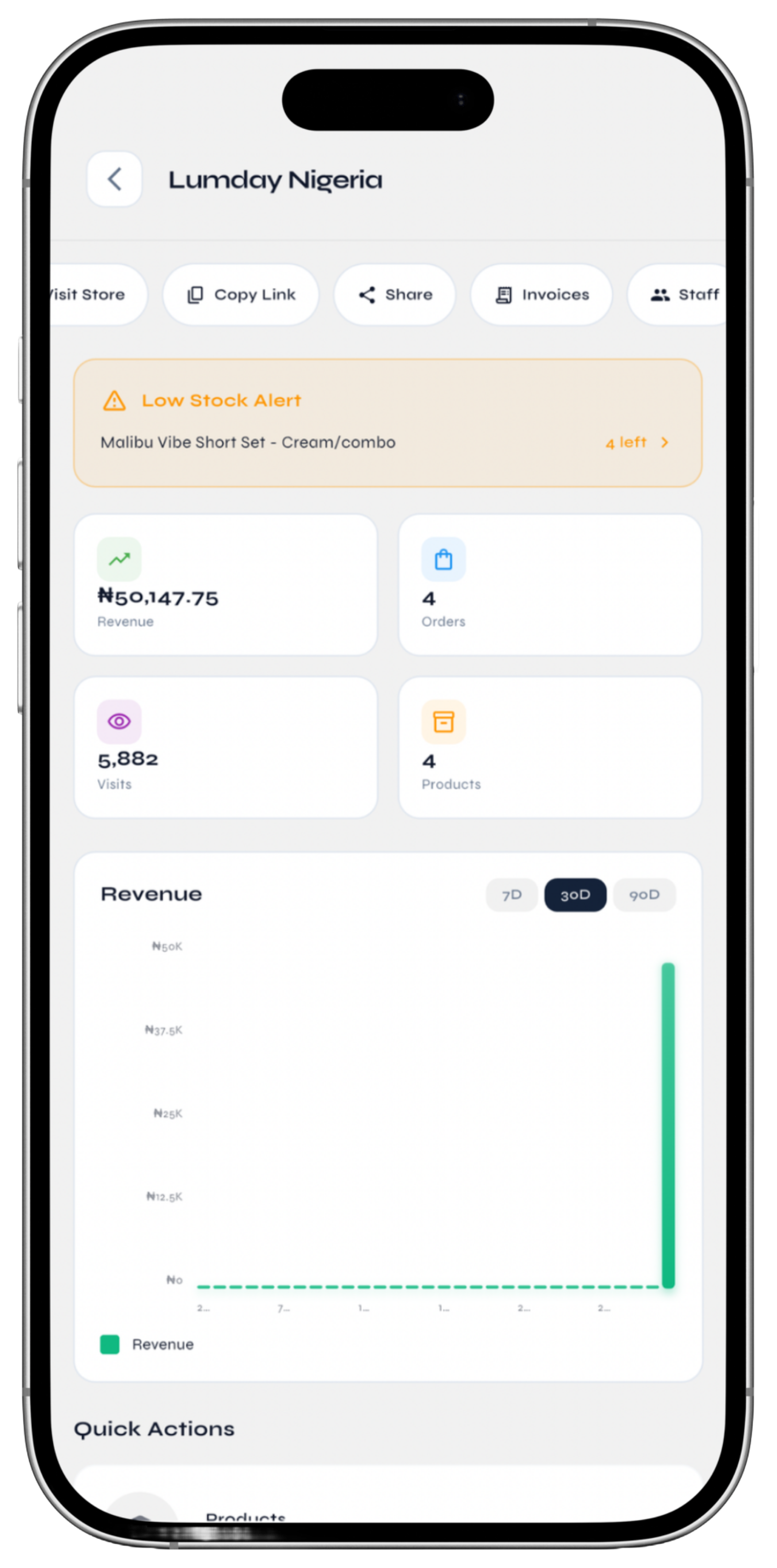 GOB order notification mockup