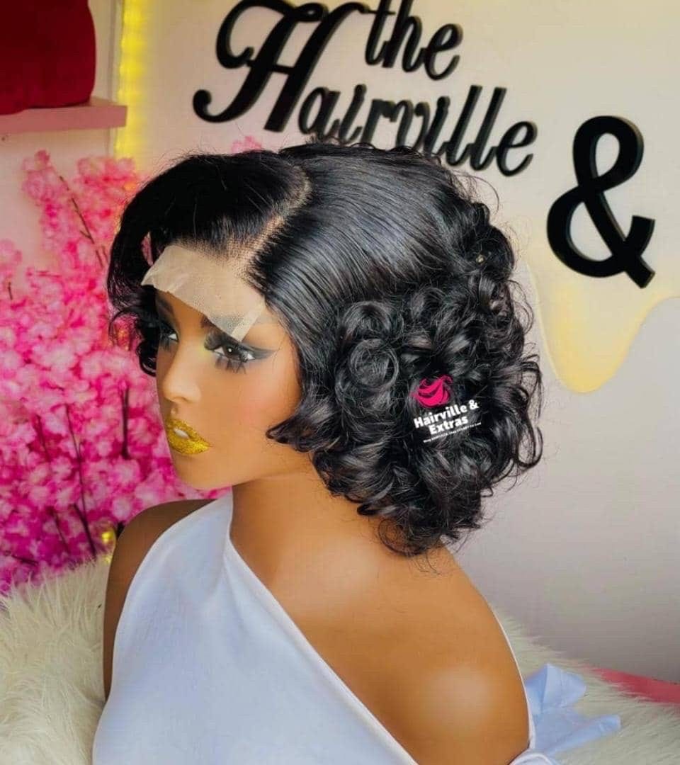 12” Side part bouncy wig
