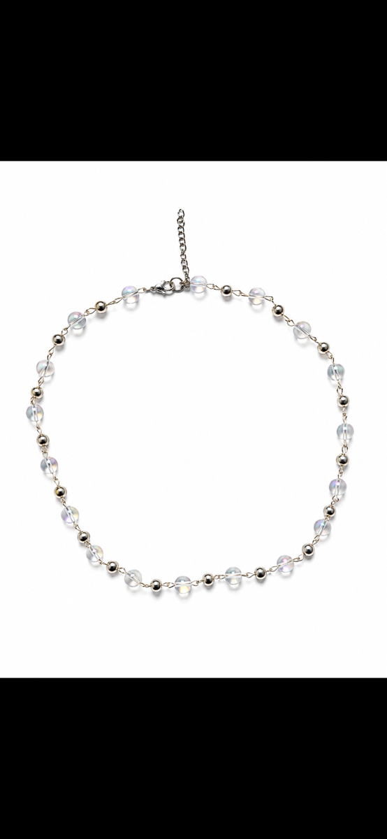 silver retro necklace