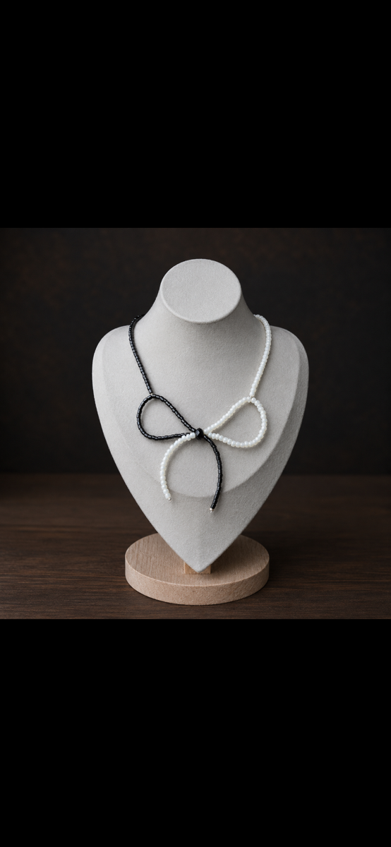 yingyang bow necklace