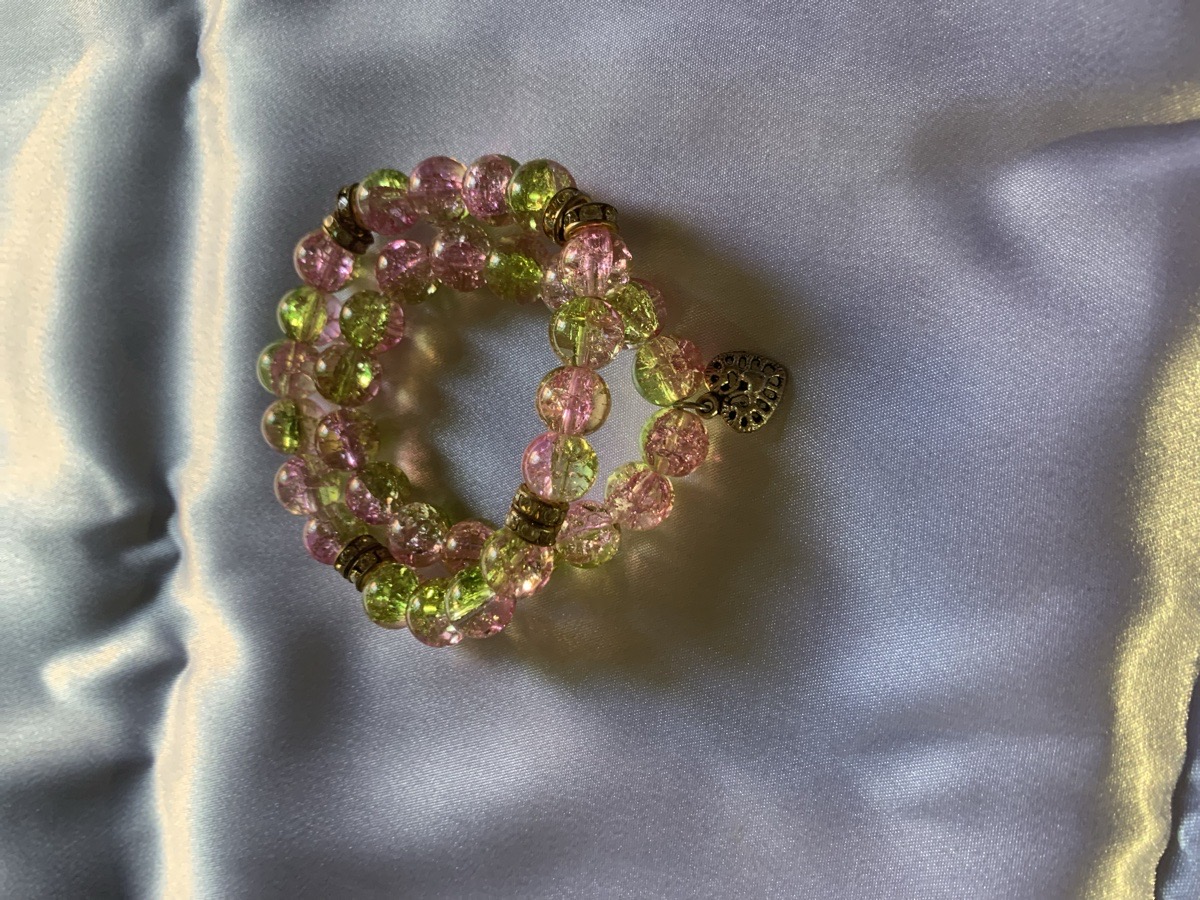 pink+green duo bracelet
