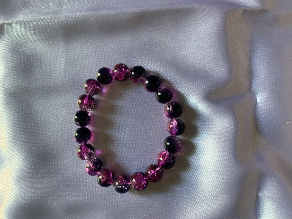 black+purple bracelet