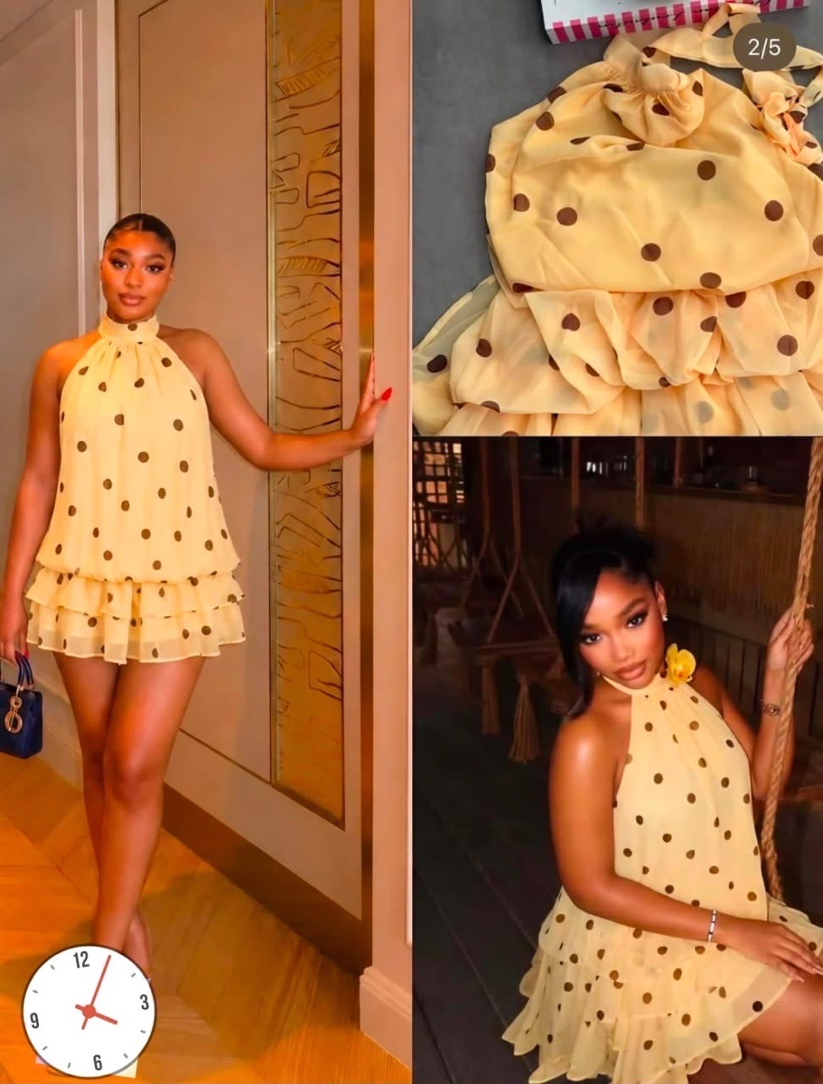 Poka dot backless dress