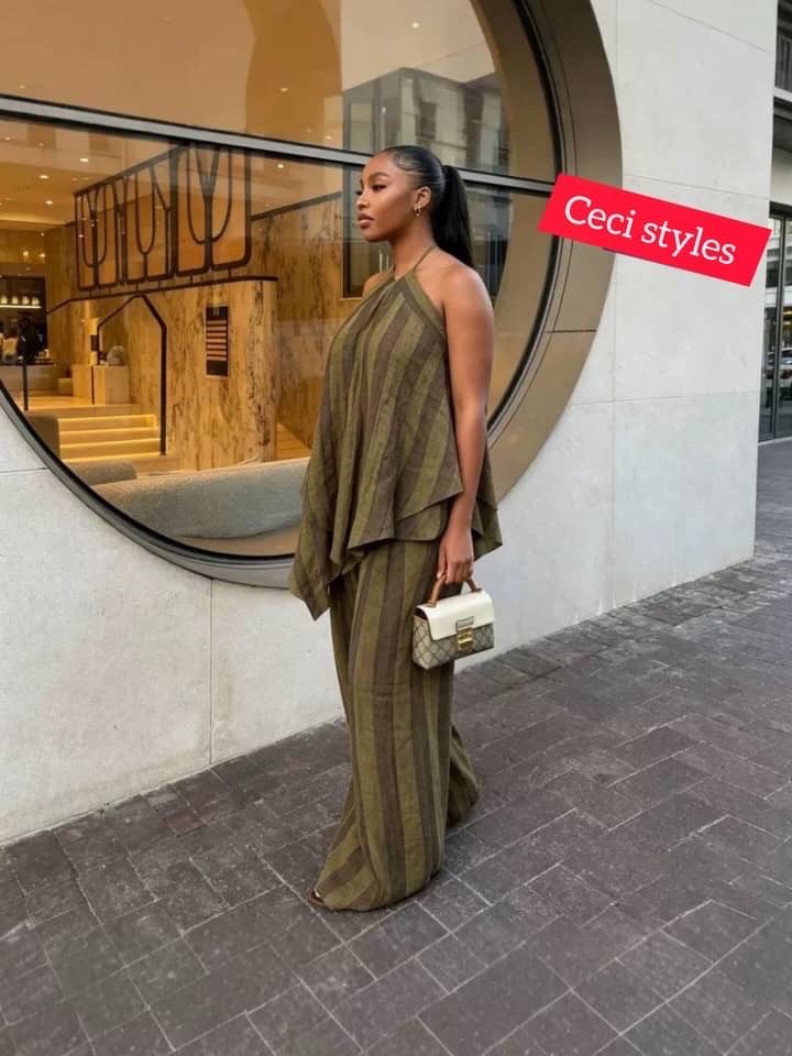 sleeveless two piece(trouser)