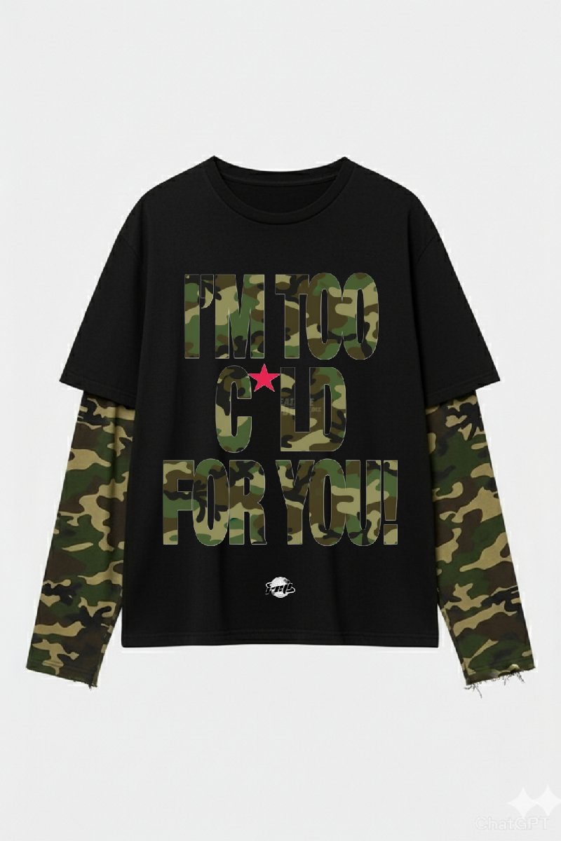 Layered Camo Graphic Tee