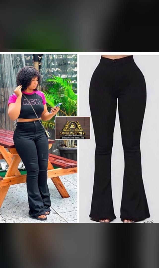 black palazzo jeans