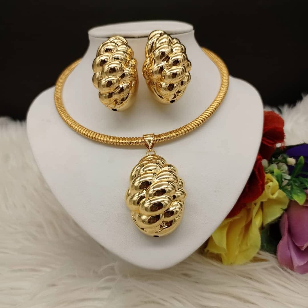 earrings and pendant only