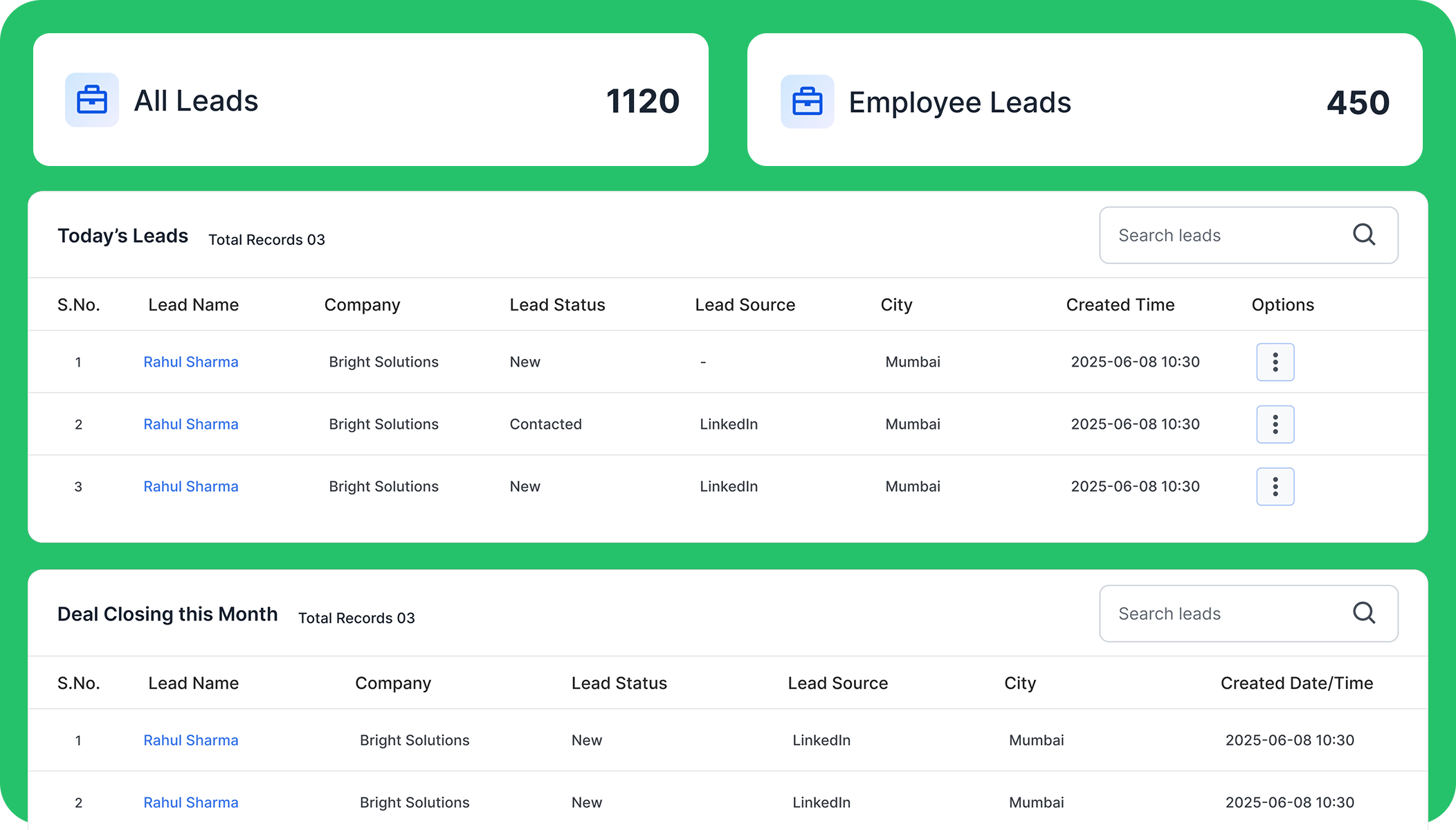 Lead Management