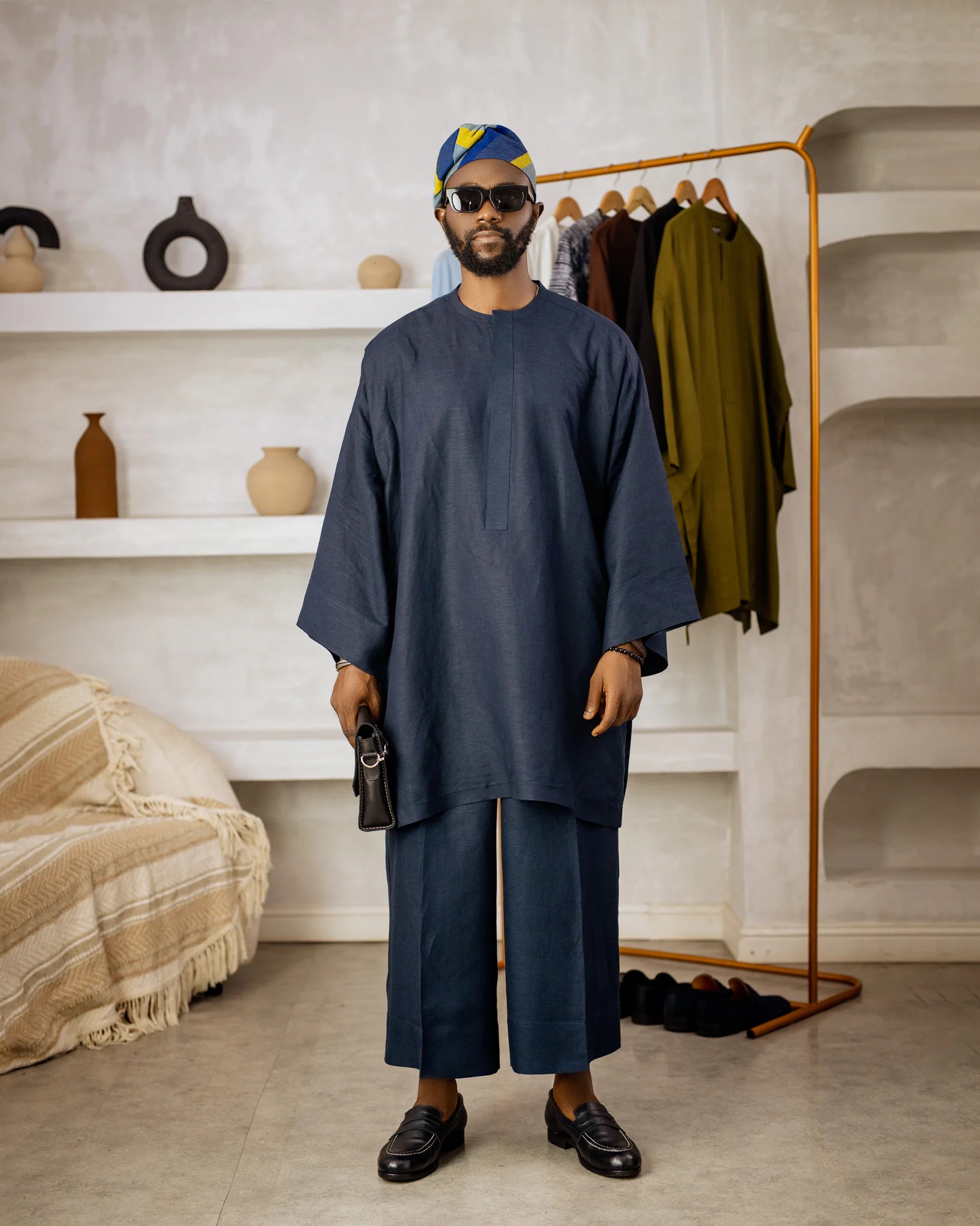 UNISEX OMO AYO SET (NAVY BLUE)