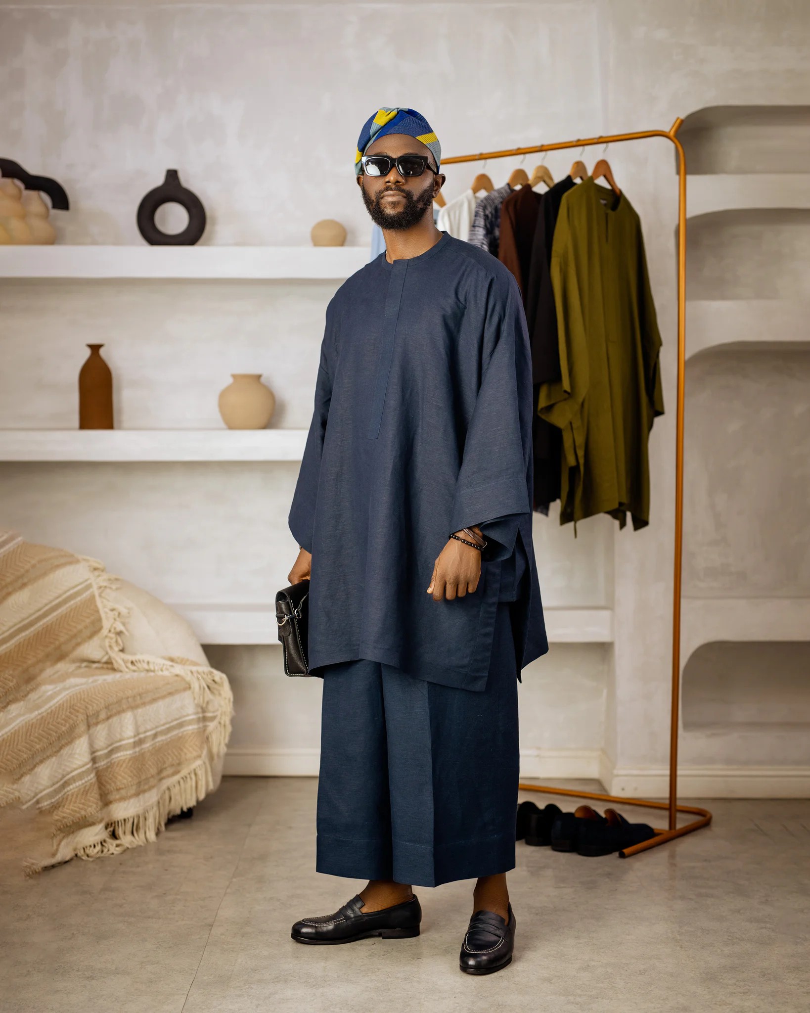 UNISEX OMO AYO SET (NAVY BLUE) - Image 2