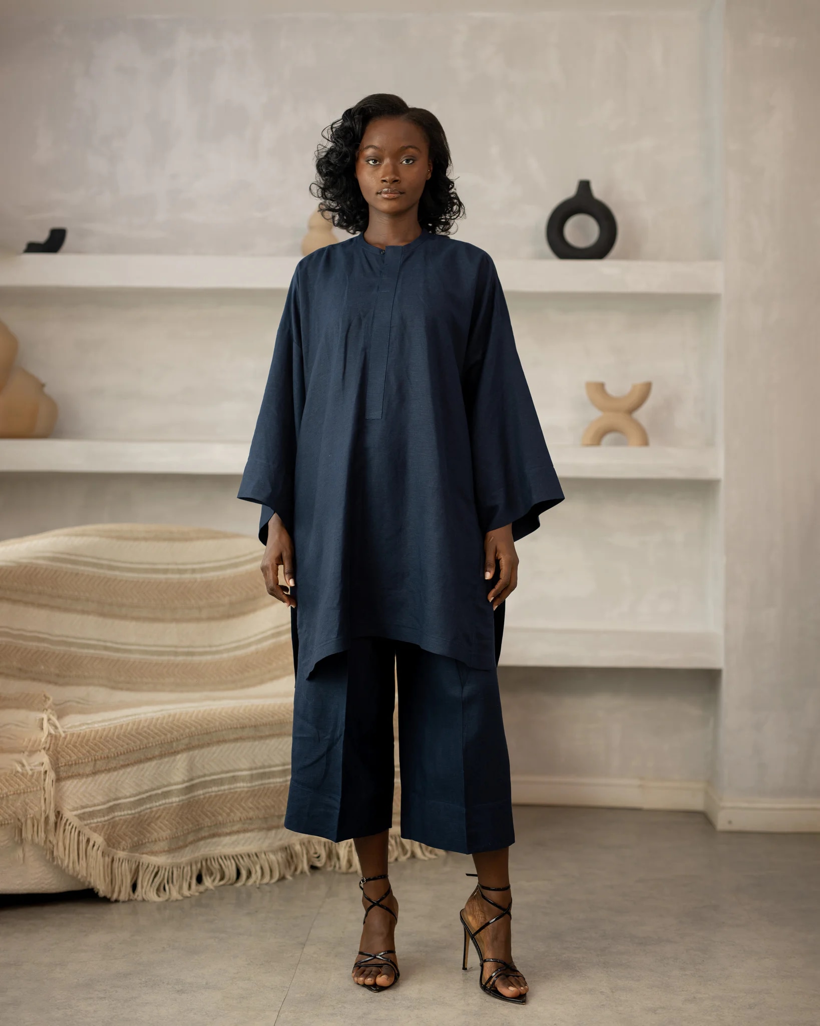 UNISEX BLUE OMO AYO SET (NAVY BLUE )