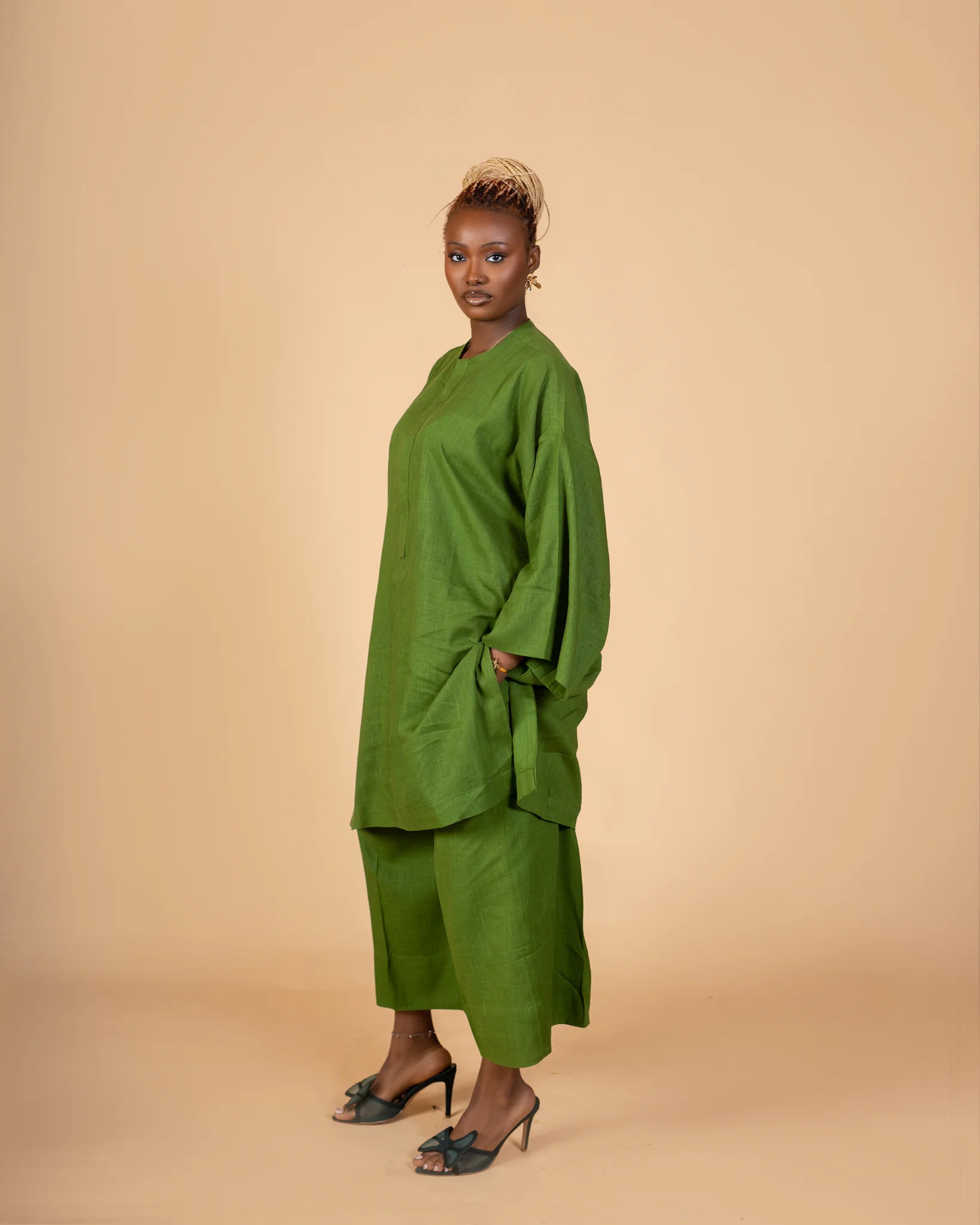 UNISEX OMO AYO SET( OLIVE GREEN) - Image 2