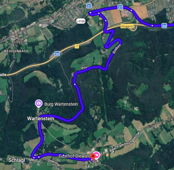 Zufahrt Raach von Gloggnitz, © 2026 Google Maps