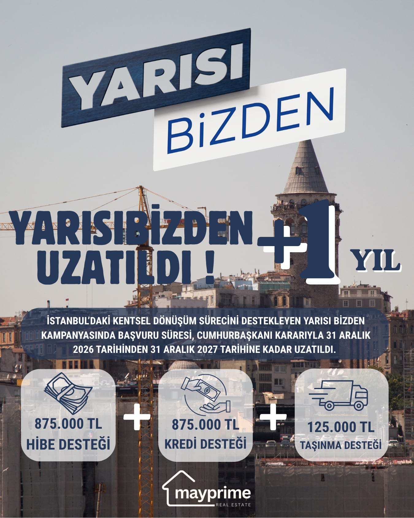 YARISIBİZDEN KAMPANYASI UZATILDI MI SORUSUNUN CEVABI EVET 31 ARALIK 2027’YE KADAR UZATILDI!
