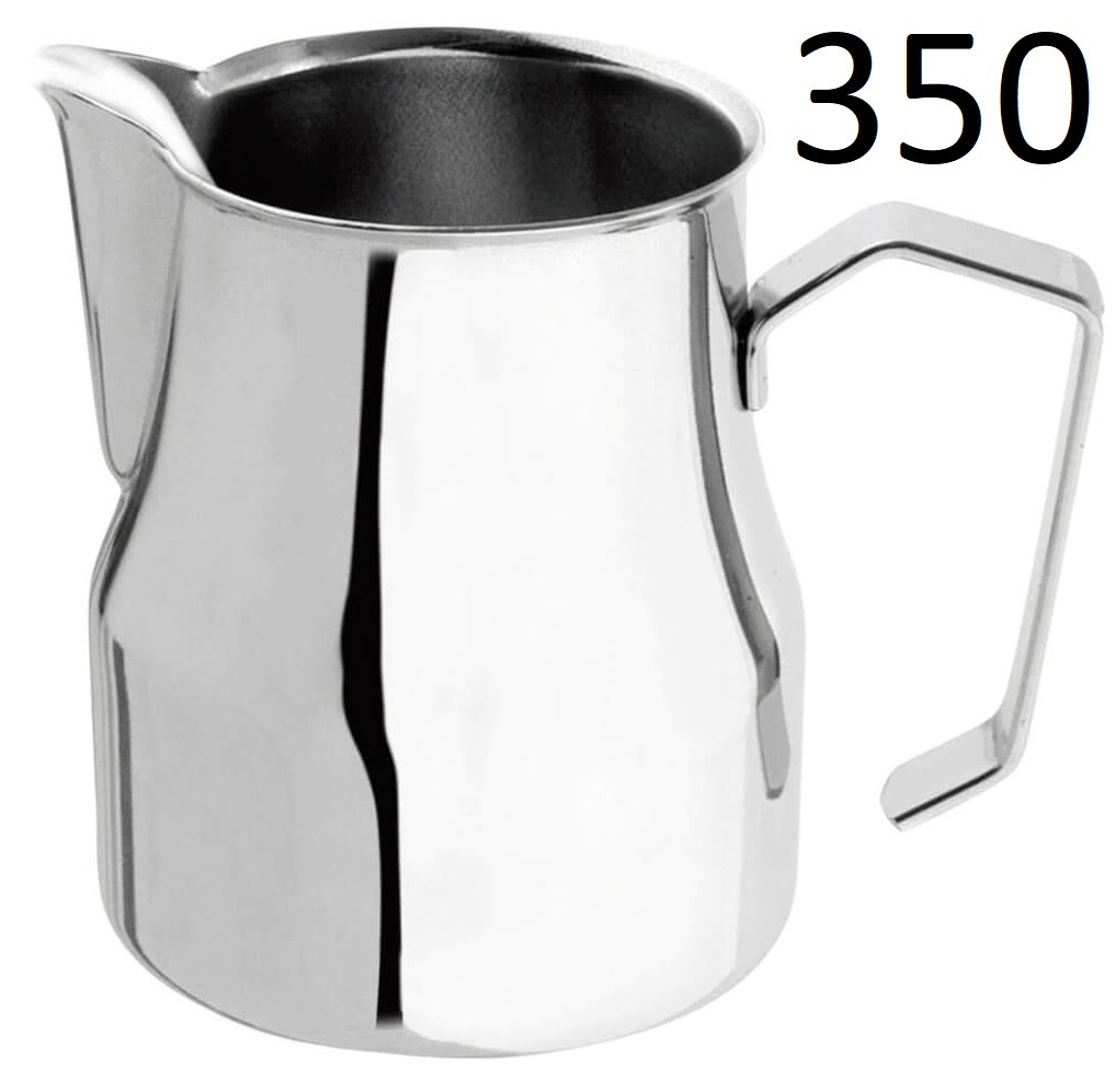 Питчер для латте-арт 350 мл из нержавеющей стали Motta Europa с удобным носиком для идеальной молочной пены