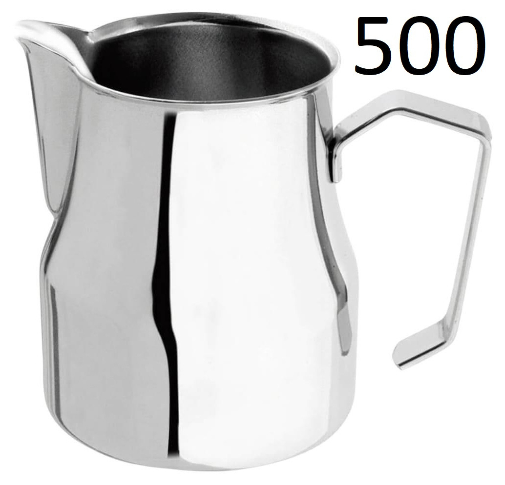 Питчер для латте Motta Europa 500 мл, нержавеющая сталь, идеален для вспенивания молока и создания латте-арт