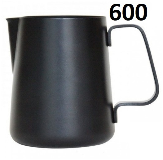 Черный питчер для латте-арта ILSA Easy 600 мл с тефлоновым покрытием для легкого мытья