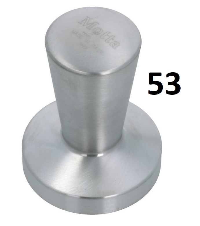 Темпер Motta Easy Ø53 мм - матовый алюминиевый пресс для кофе с удобной ручкой