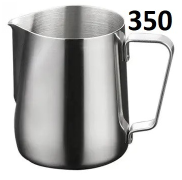 Питчер для взбивания молока 350 мл из нержавеющей стали для латте-арта с эргономичной ручкой