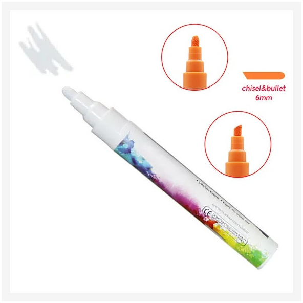 Меловой маркер белый Liquid Chalk для досок, окон и стекла - яркие и четкие записи без пыли