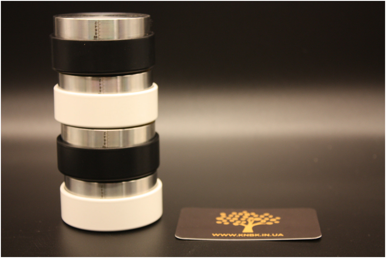 Пуш Темпер Ø 58 мм для кофе с регулируемой глубиной погружения и лазерной маркировкой, черный, для идеальной трамбовки