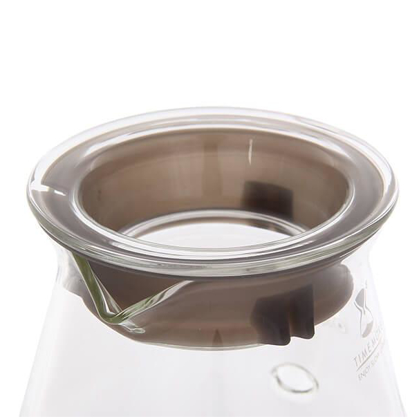 Стеклянний сервер для кави та чаю Timemore 360 мл з кришкою та силіконовим ущільнювачем