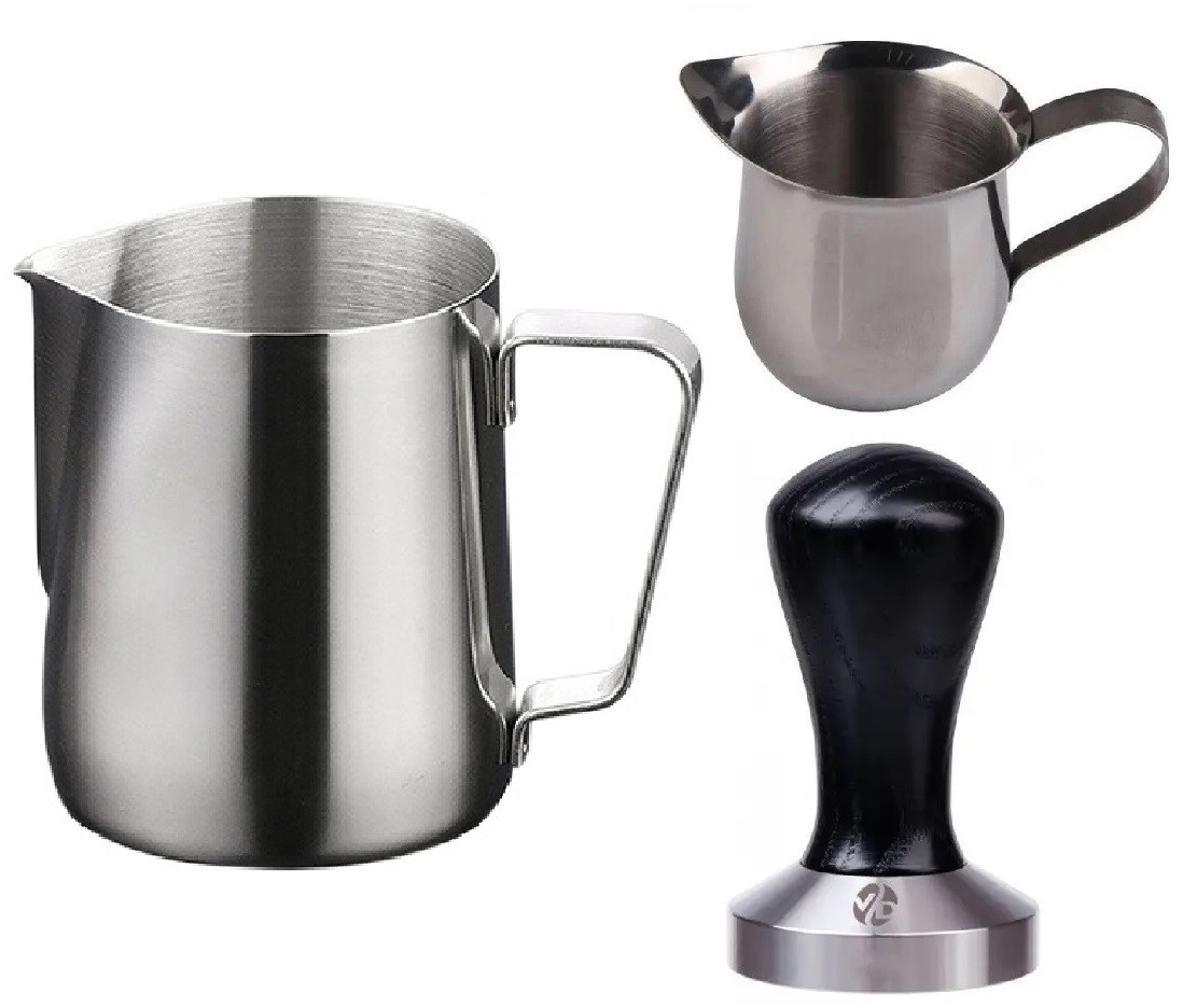 Набор для приготовления кофе Barista: Питчер 500 мл, Темпер и Джаг для эспрессо (Цвет на выбор)