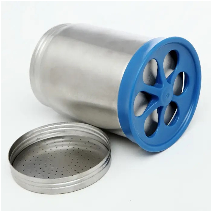 Диспенсер для какао Motta с трафаретами - 4 формы, нержавеющая сталь, высота 11,5 см, удобно мыть в посудомоечной машине