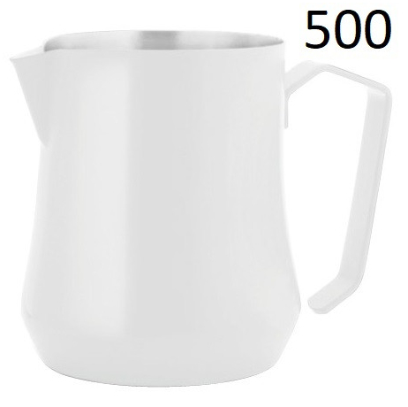 Питчер для латте-арт Motta TULIP Bianca White 500 мл из нержавеющей стали с удобным носиком