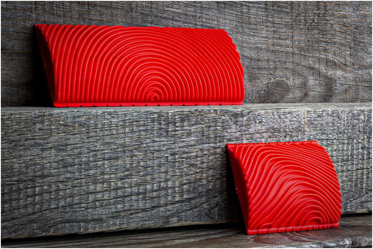 Набор резинок для создания текстуры дерева: 2 шпателя для эффекта сучковатости и спила, 15x6,5 см и 7,5x6,5 см