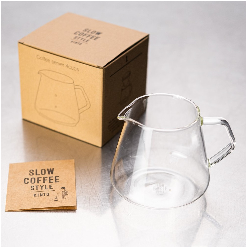 Сервер для кофе Kinto 300 мл из боросиликатного стекла с термоустойчивыми свойствами