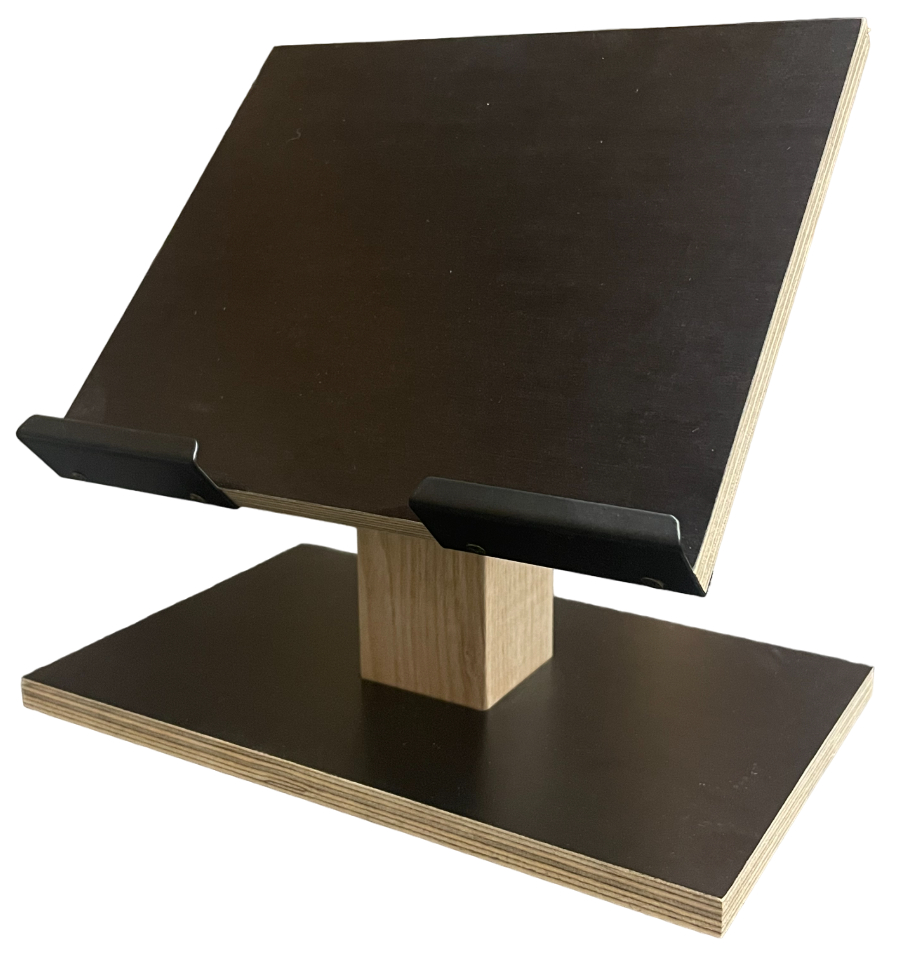 Подставка для планшета из дерева Черного цвета, размер 18х15 см, идеальная для удобного использования