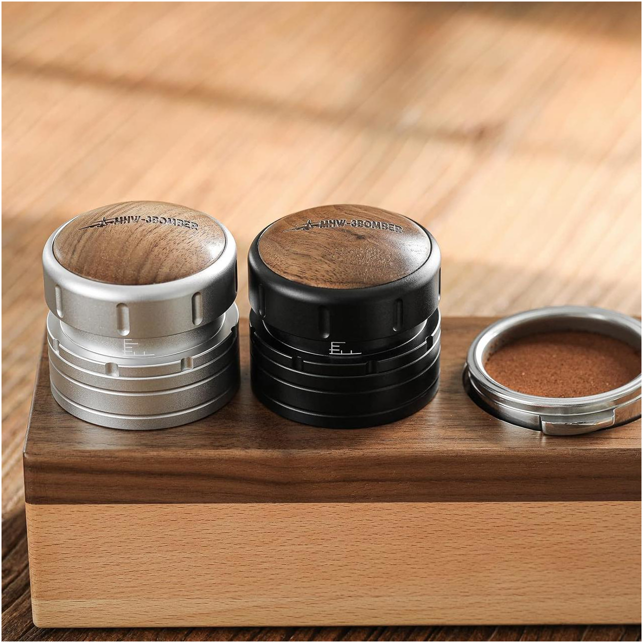 Пуш Темпер 58.35 мм с автоматическим возвратом для равномерной трамбовки кофе