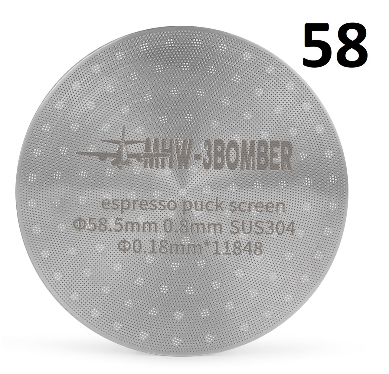 Сито для еспресо 58 мм MHW-3BOMBER з рівномірним розподілом води та легким очищенням