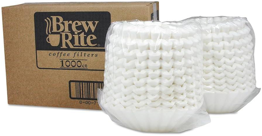 Фильтры Brew Rite для кофе 12 чашек, 1000 шт, для профессиональных кофеварок, отбеленные кислородом