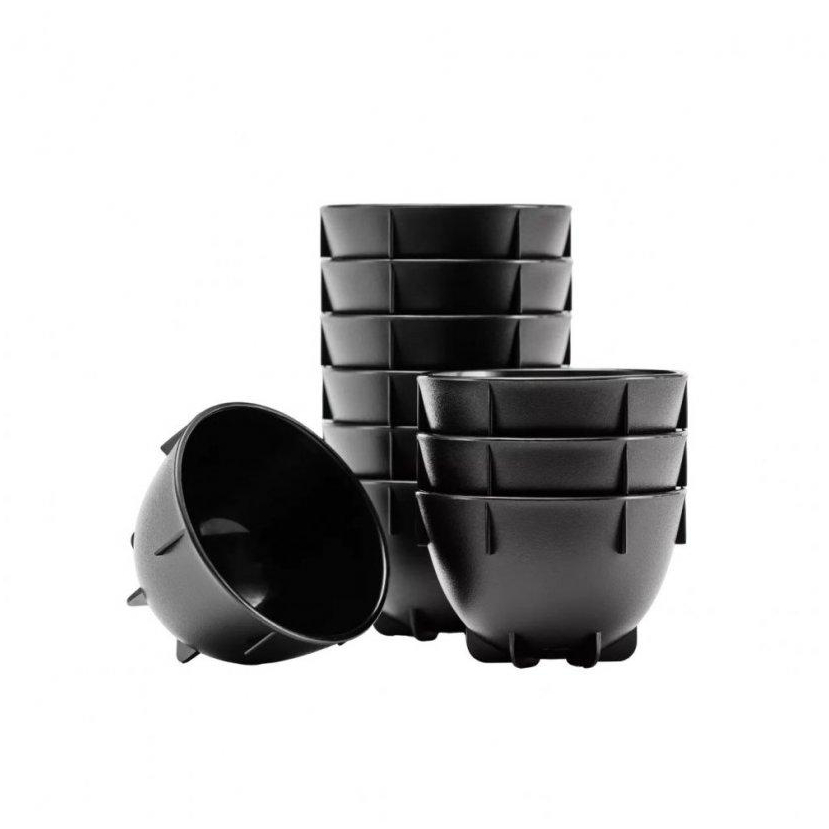 Набір чаш для каппінгу Barista Hustle, 12 шт., чорні, 220 мл, термостійкі та легкі, зручно мити в посудомийній машині