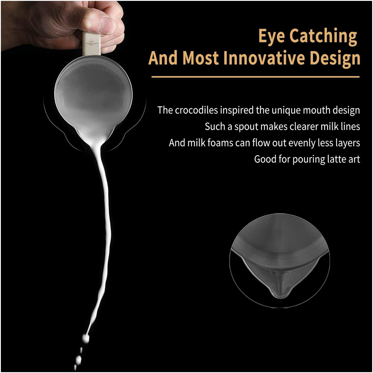 Питчер для латте-арта 700 мл с тонким носиком из нержавеющей стали MHW-3Bomber