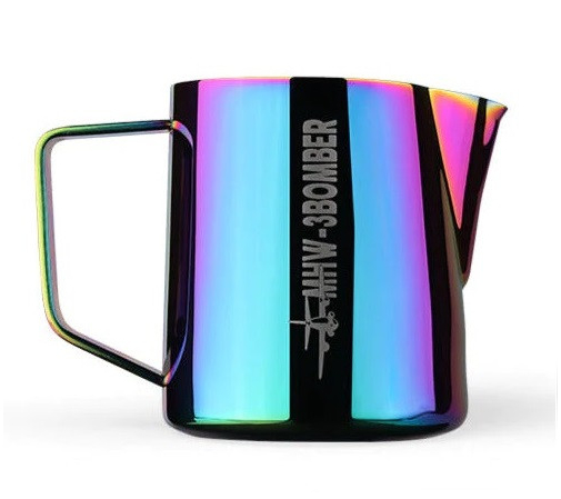 Питчер для латте-арта 600 мл, нержавеющая сталь MHW-3Bomber, цветной с идеальной формой для рисования