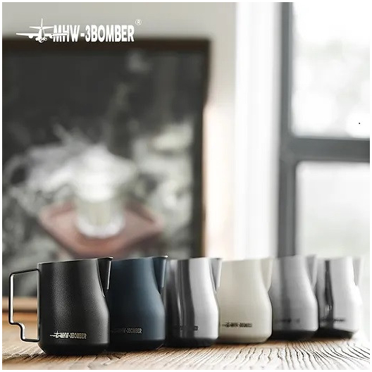 Питчер для взбивания молока 520 мл, нержавеющая сталь, белый, подходит для Латте-арт