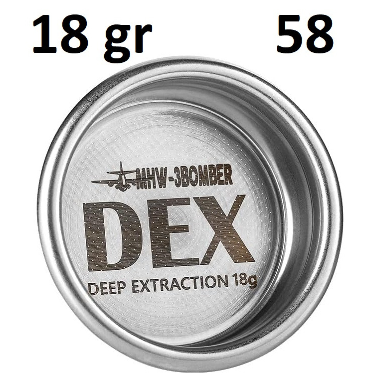 Корзина для эспрессо MHW-3BOMBER на 18 грамм из нержавеющей стали с 872 отверстиями для равномерной экстракции