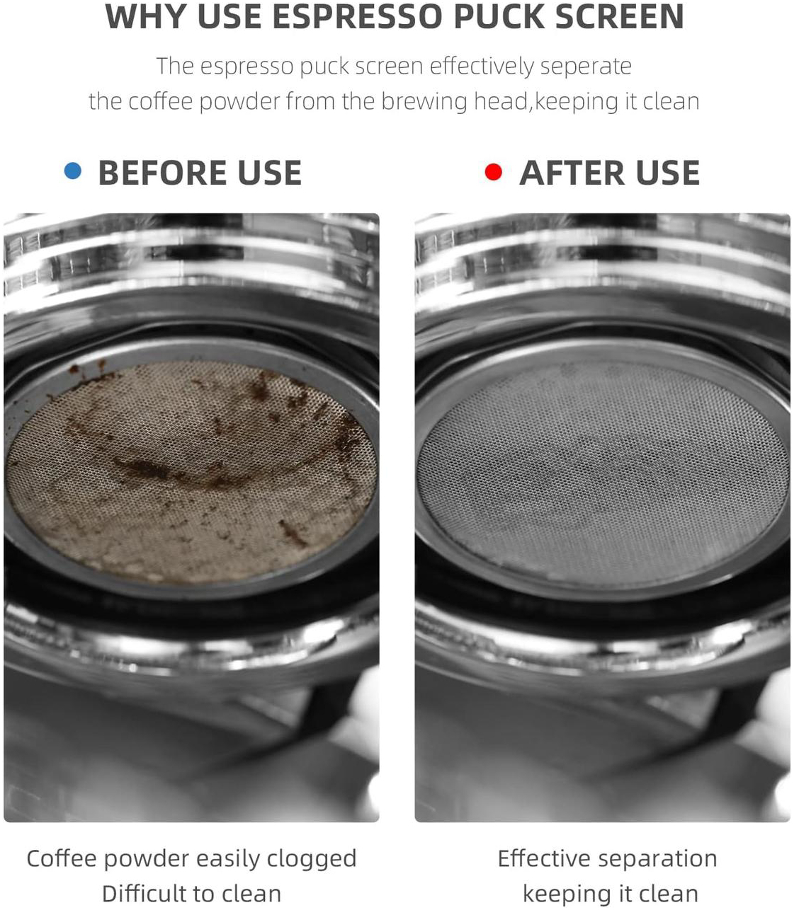 Сито для еспресо MHW-3Bomber з титановим покриттям 58 мм для рівномірної екстракції та легкого очищення