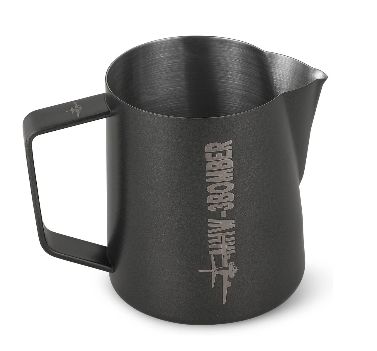 Питчер для латте-арта Matte Black 600 мл с тонким носиком MHW-3Bomber для точного взбивания молока