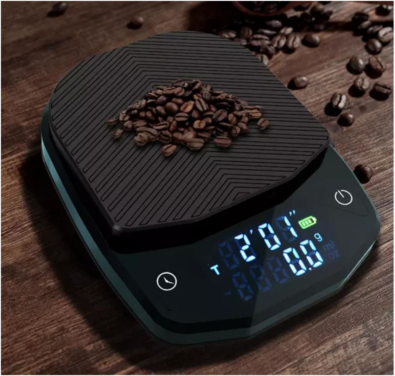 Кавові ваги Misnode USB з цифровим дисплеєм, точність до 0,1 г, зарядка від USB, максимальна вага 3 кг
