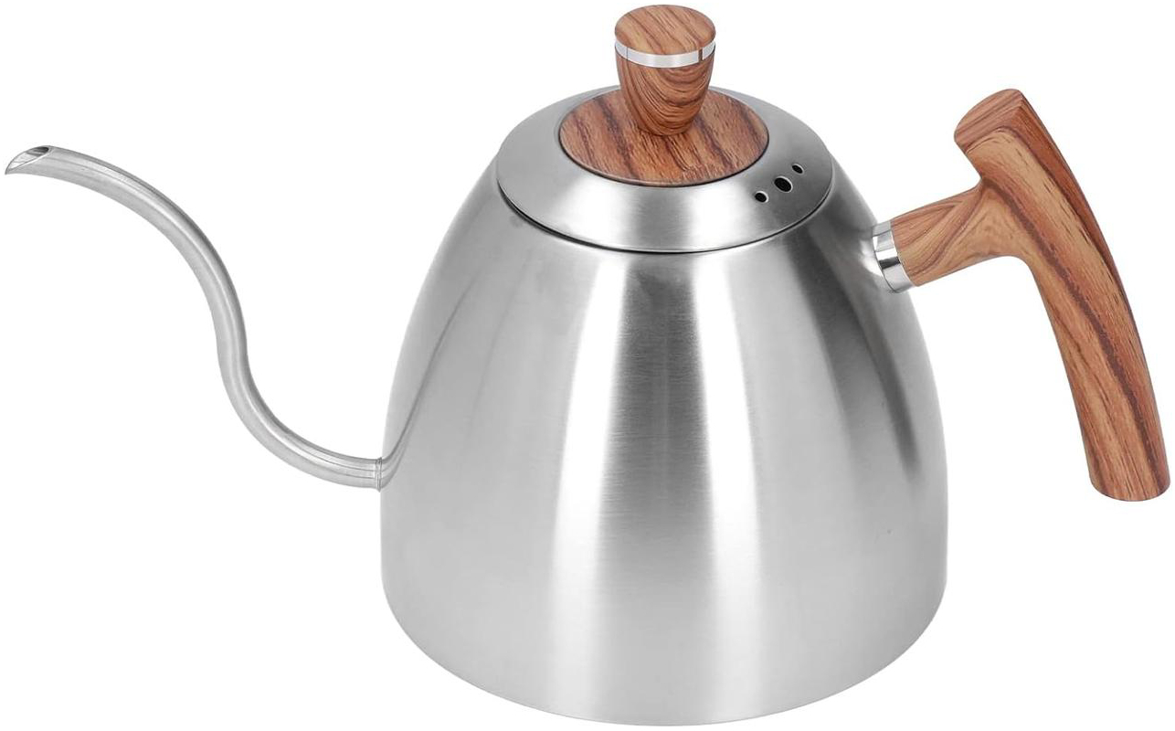 Чайник для кофе Hughes 800 мл с длинным носиком из нержавеющей стали для точного пролива