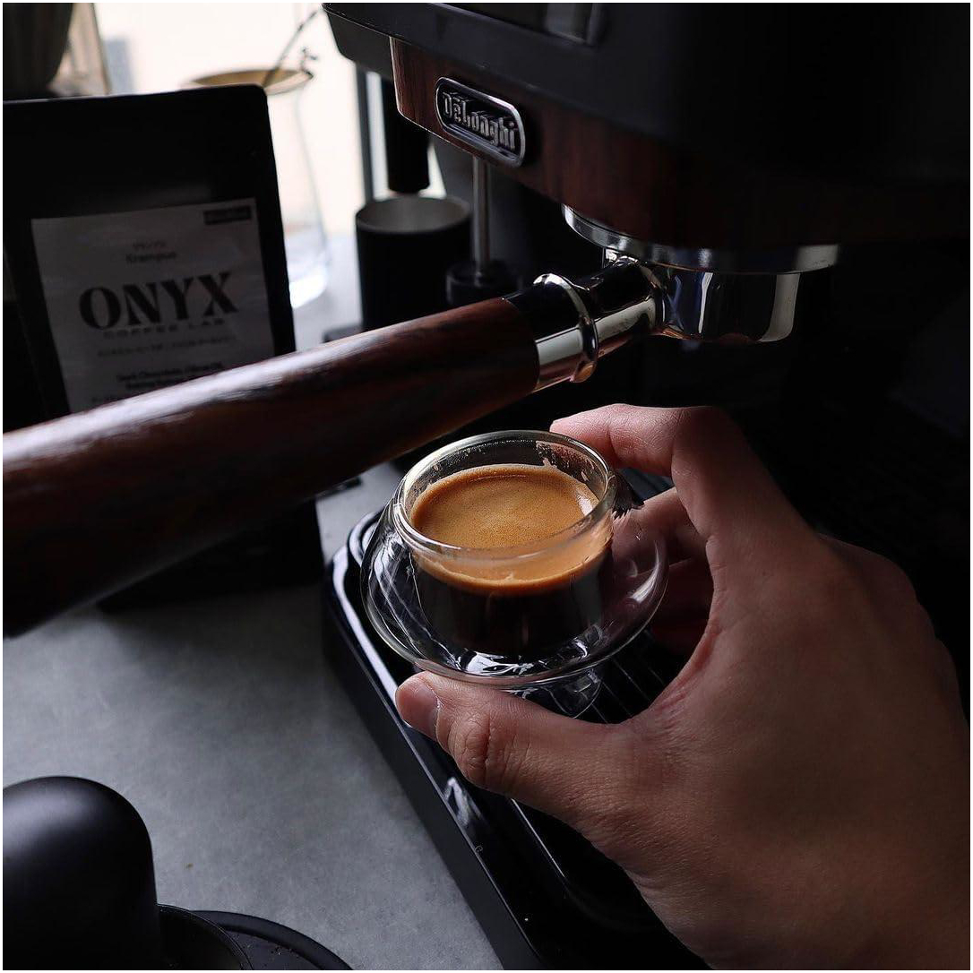 Стакан для еспресо 60 мл з подвійними стінками з боросилікатного скла, легкий у догляді та миється в посудомийній машині