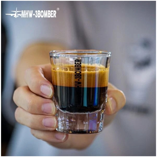 Мерный стакан для эспрессо 80 мл из боросиликатного стекла, легко моющийся, 50 мл рабочий объем