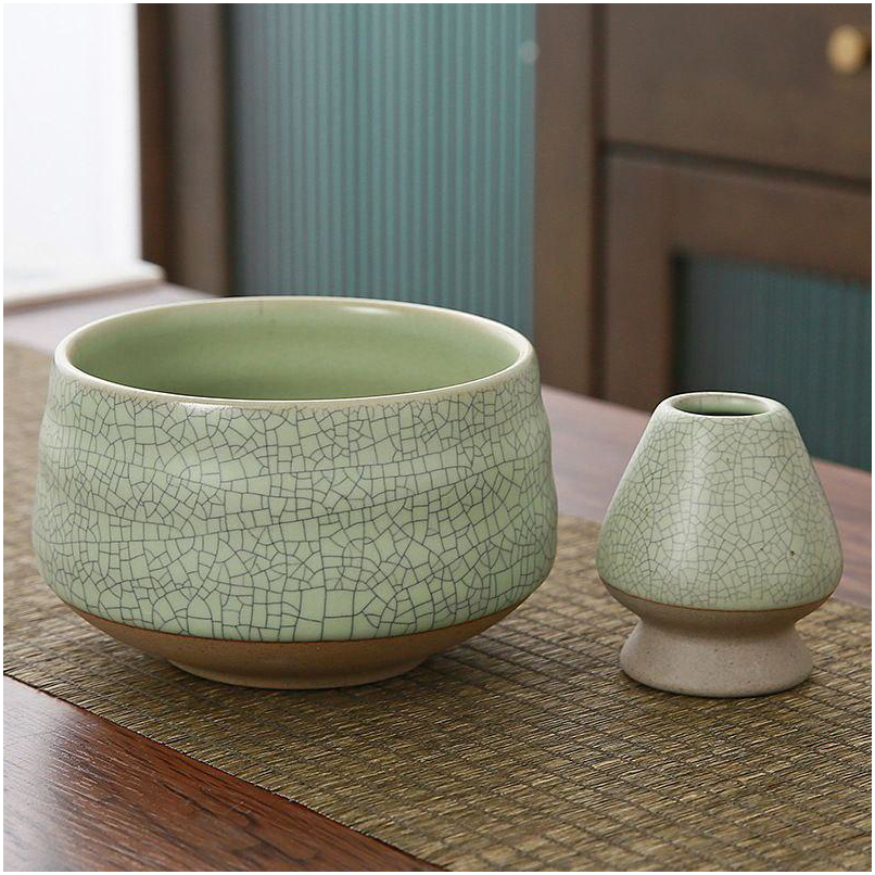 Набір для матчу Ancient Green: чаша для чаювання 550 мл і підставка під вінчик для приготування