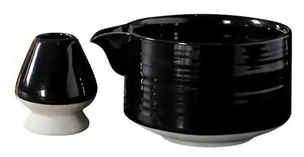 Чашка и подставка для венчика Katakuchi - комплект для приготовления матчи в японском стиле